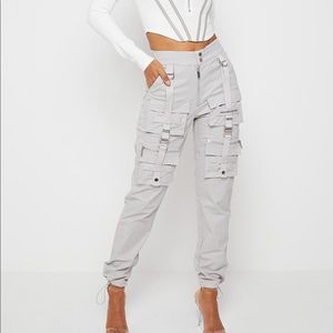 Dark grey adjustable cargo pants brand new